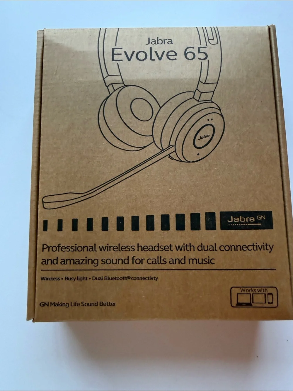 Jabra Evolve 65 SE Link Stereo Wireless Bluetooth Headset Headphones New in Box